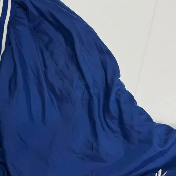 Vintage Reebok Pullover Windbreaker XL Blue Striped Cuffs Korea - Picture 4 of 5